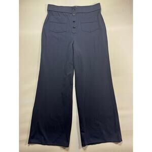 Halara Women's High Waisted Tummy Control Wide Leg Blue Pants - Size L (31x25.5)